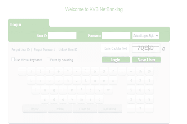 KVB Net Banking Login