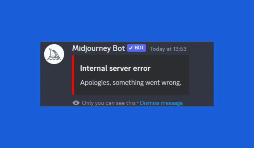 What is the "Bad Response Internal Error" on MidJourney