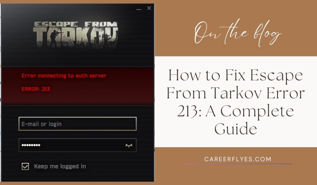 How to Fix Escape From Tarkov Error 213: A Complete Guide