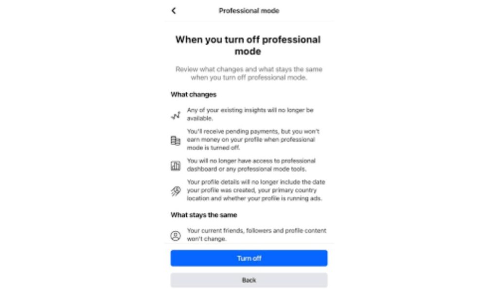 How to Turn Off Professional Mode on Facebook