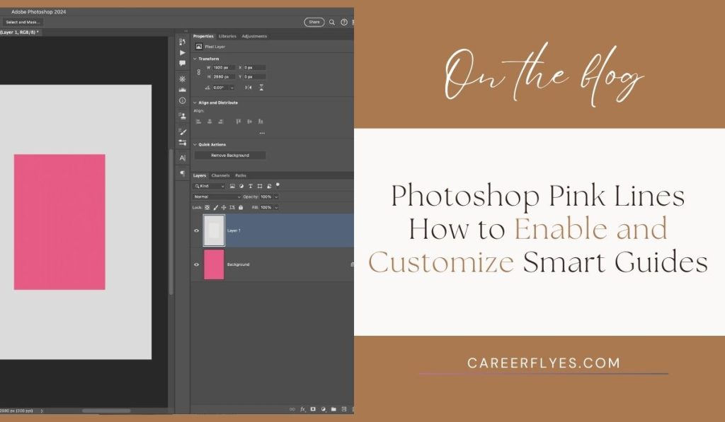 Photoshop Pink Lines: How to Enable and Customize Smart Guides