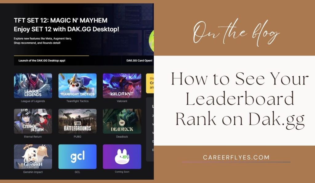 How to See Your Leaderboard Rank on Dak.gg